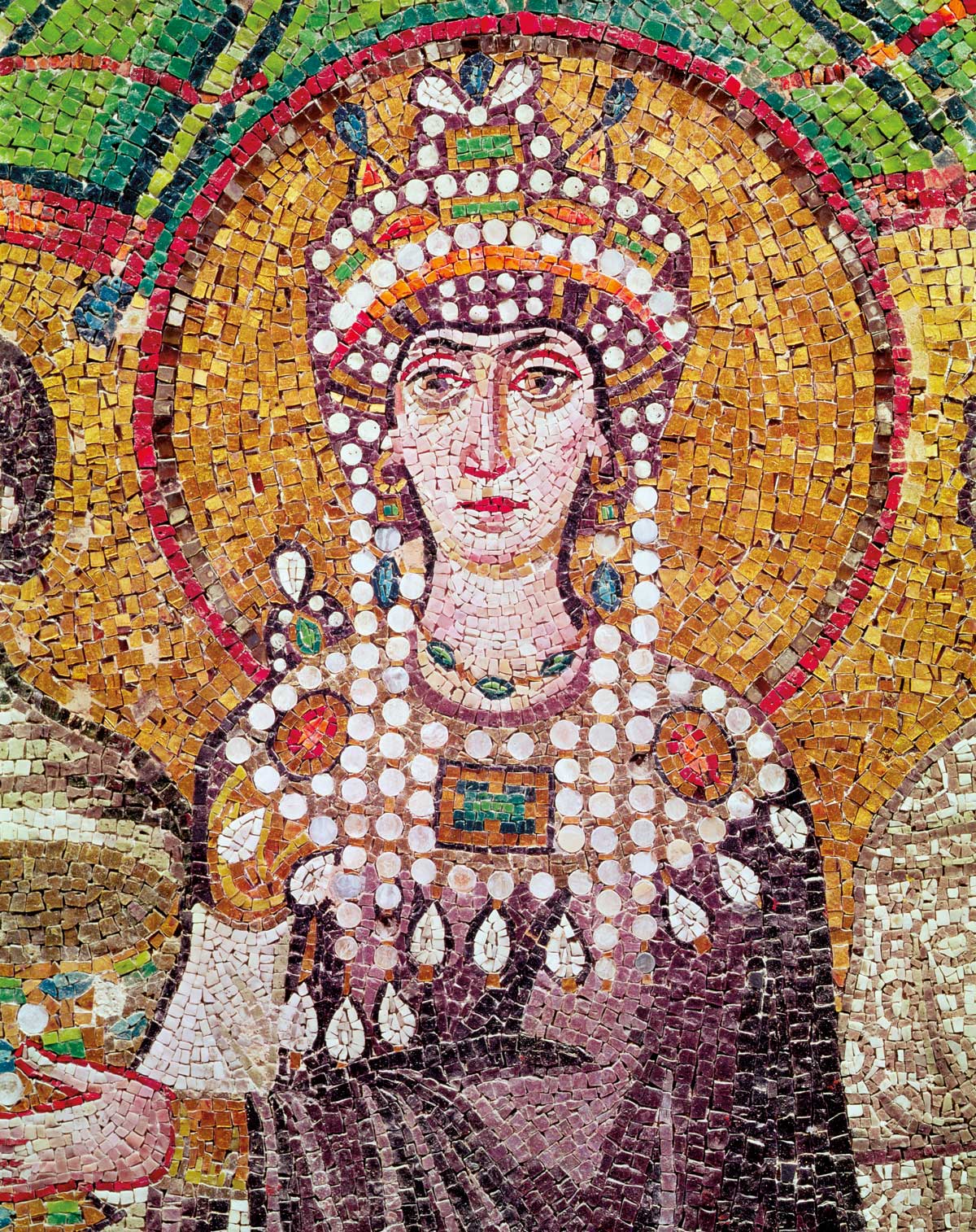 Empress Theodora, detail from Byzantine mosaic, c.547.