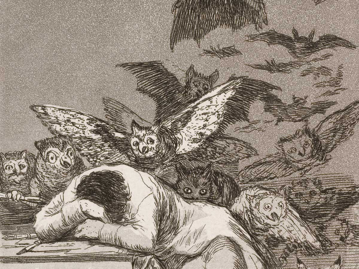 Goya’s The Sleep of Reason Produces Monsters, etching, c.1799.