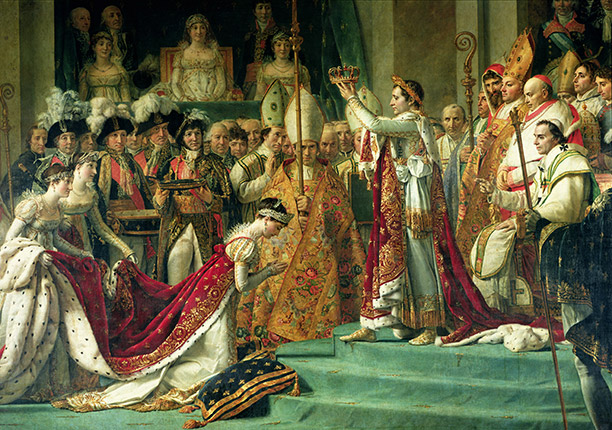 Napoleon crowns Joséphine de Beauharnais of France in Notre Dame Cathedral, Paris, December 2nd 1804