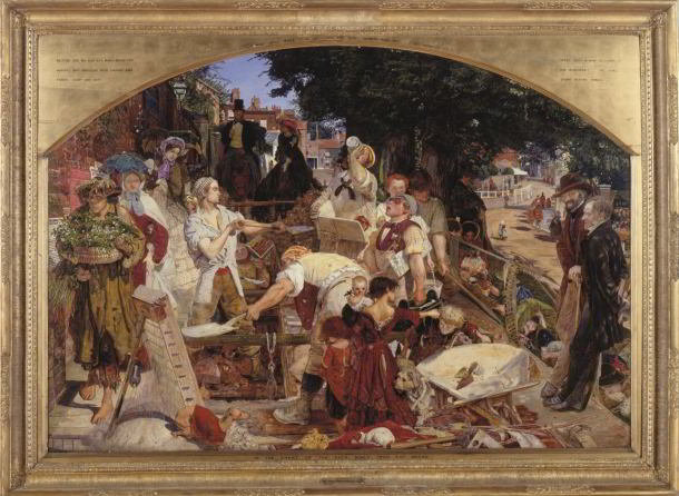 Thomas Carlyle is second on the right in Ford Madox Brown's 'Work', 1865. Oil on canvas. Manchester City Galleries