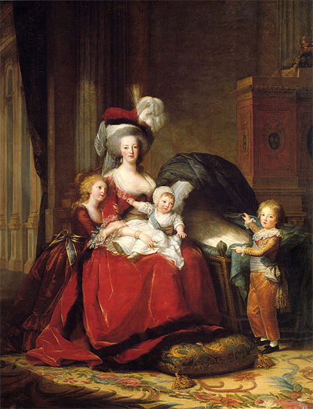 Marie Antoinette Queen of France with her three eldest children, Marie-Thérèse, Louis-Charles and Louis-Joseph Marie Antoinette Queen of France with her three eldest children, Marie-Thérèse, Louis-Charles and Louis-Joseph