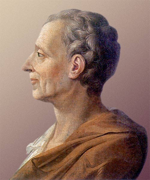 A painting of Montesquieu