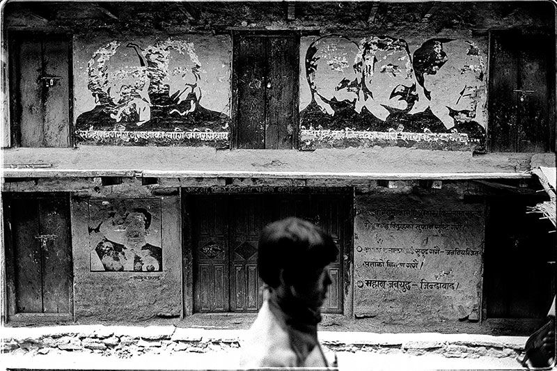 Defaced portraits of communist leaders in Thawang, June 2005. Defaced portraits of communist leaders in Thawang, June 2005.