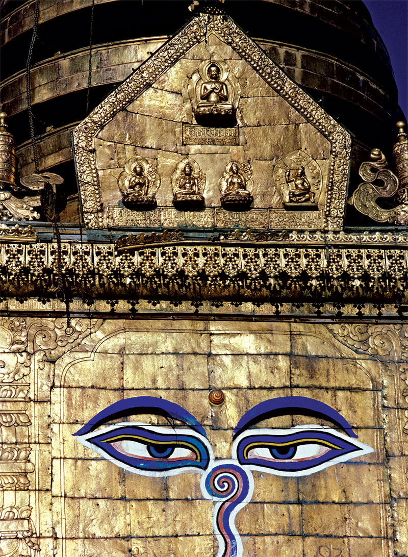 Swayambhunath Stupa, Kathmandu, 1977. Swayambhunath Stupa, Kathmandu, 1977.