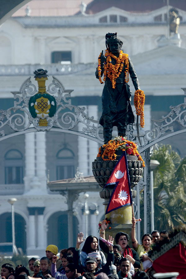 Statue of Prithvi Narayan Shah, Kathmandu. Statue of Prithvi Narayan Shah, Kathmandu.