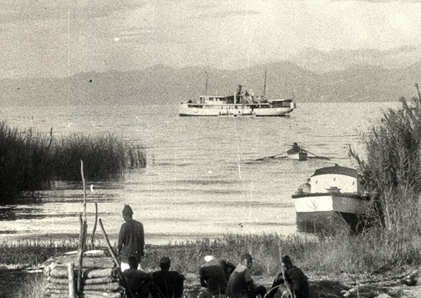 The wooding station on Lake Nyasa used by SS Chauncy Maples, 1914. Photo by the author