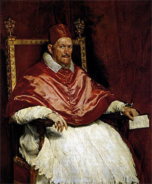 Pope Innocent X, painted by Diego Velazquez circa 1650