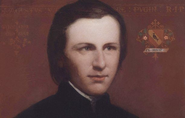 Pugin c. 1840; detail from an oil painting at the National Portrait Gallery