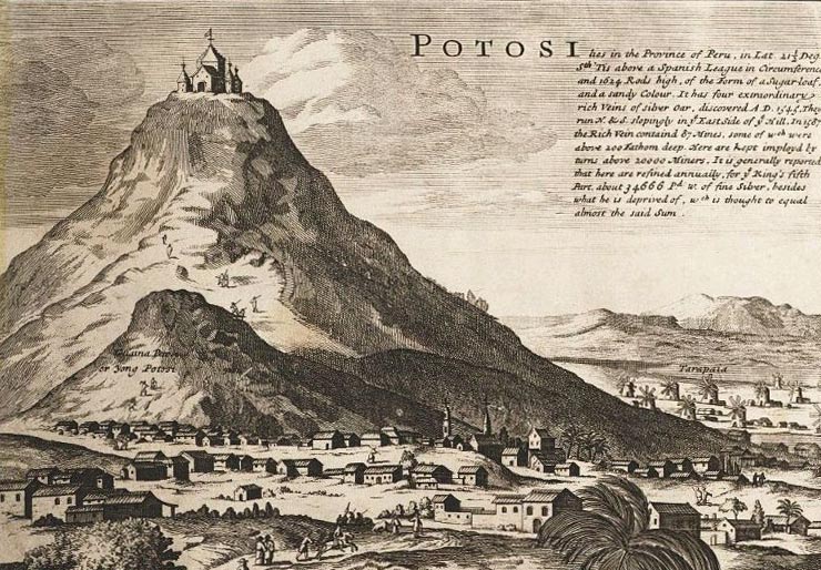 Potosi, from a Map of South America, London c.1715