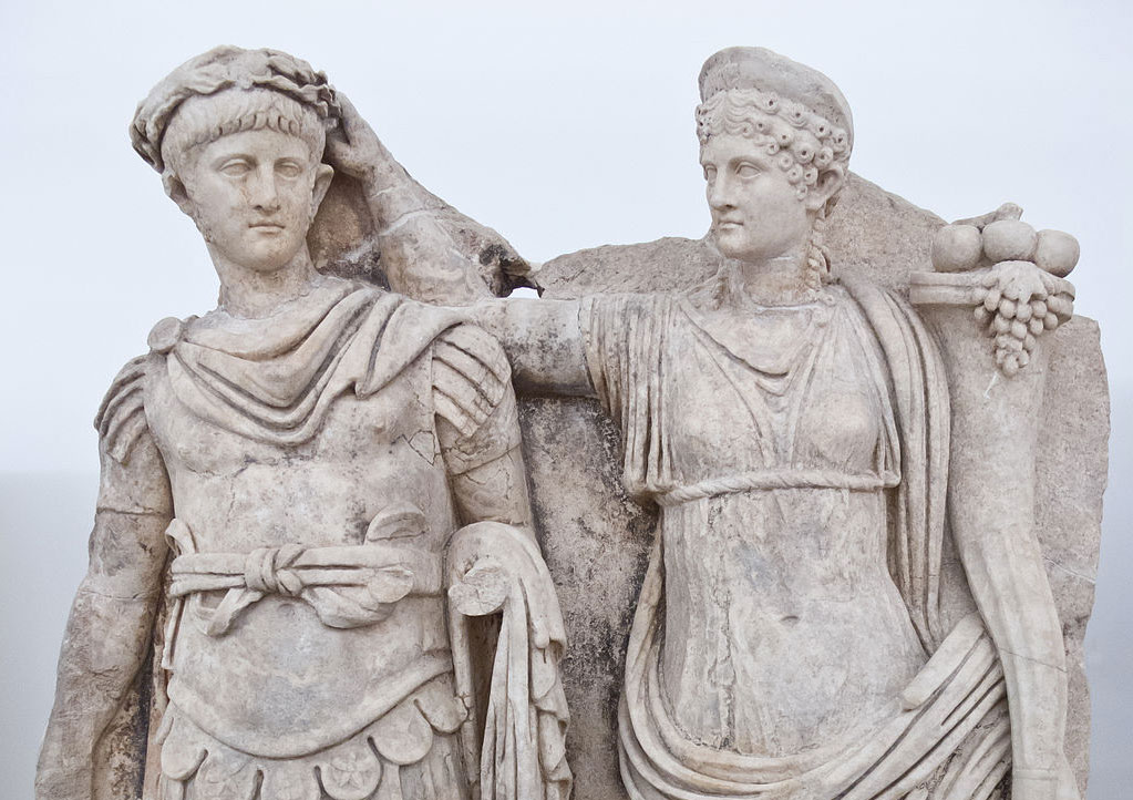 Sculpture of Agrippina crowning her young son Nero (c. 54–59 AD)