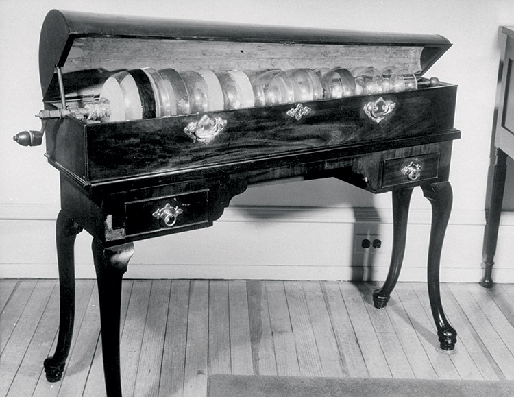 Glass armonica invented by Benjamin Franklin in 1761