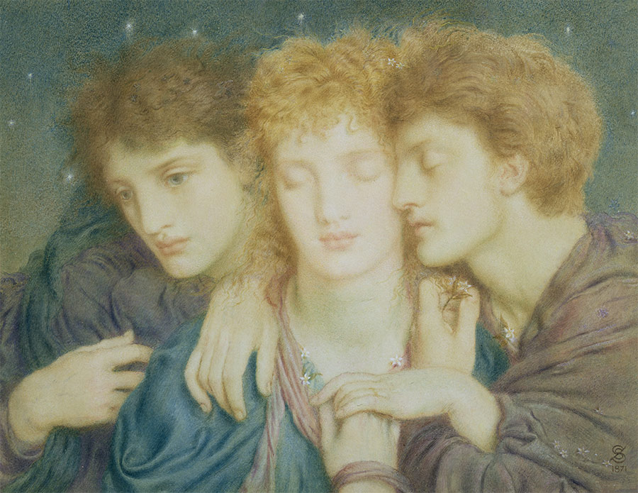 Sleepers and the One that Waketh, by Simeon Solomon, 1871.