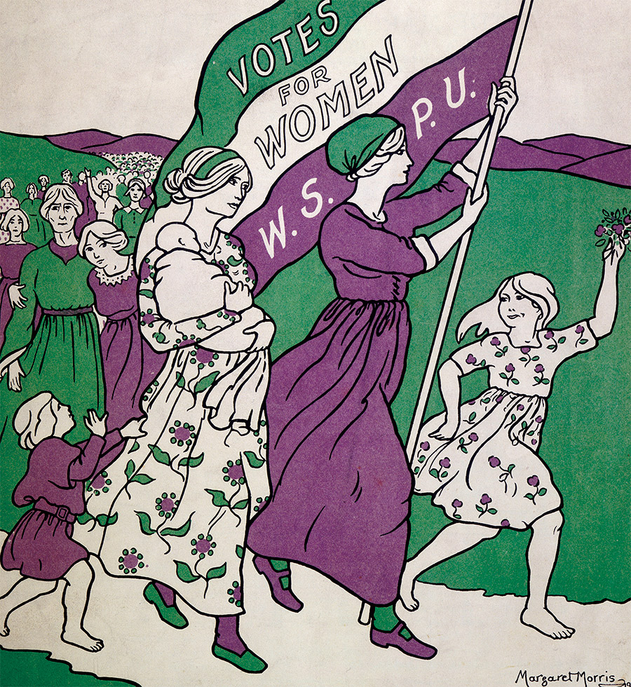 Detail from the song sheet of Ethyl Smyth’s The March of the Women, by Margaret Morris (1911).