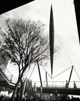 Skylon tower at Festival of Britain, 1951