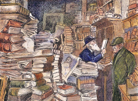 The mild anarchy of piles of second-hand books reminds us of the simple, contingent encounters we have all missed during lockdown.  Bookshops are bac