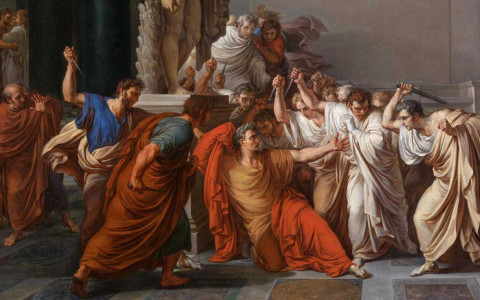 ‘The Death of Caesar’ (detail), by Vincenzo Camuccini, c.1804. Wiki Commons/Galleria Nazionale d'Arte Moderna e Contemporanea, Rome. Emma Southon