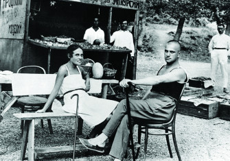 Vladimir Mayakovsky and Lili Brik, sister of the French writer Elsa Triolet, at Yalta in 1926.