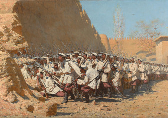 'By the Fortress Wall, "Let Them Enter!"', Vasili Vereshchagin, 1871. 