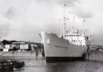 M/ 'Windward Islands', one of the two 'banana boats' that were regular visitors to the port. Preston Digital Archives. Image kindly provided by Mrs. J. Williams, Fulwood, Preston. & Gillian Lawson, Preston Historical Society.