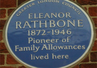 Blue plaque on Eleanor Rathbone's house in Tufton Street, Westminster, London, 2007.