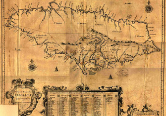 English map of Jamaica, 1600s