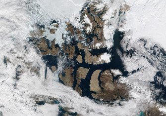 The Northwest Passage as it appeared on August 31, 2015. Courtesy NASA.
