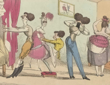 Dandies and Dandizettes dressing for the Easter Ball, 1819