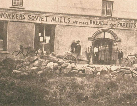 Bruree Workers Soviet Mills, in Bruree, County Limerick, declared soviet on 26 August 1921. Wiki Commons/Limerick Museum.