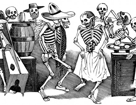 Happy Dance and Wild Party of All the Skeletons, engraving by José Guadalupe Posada.