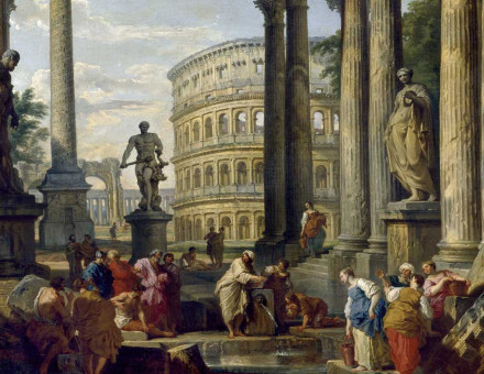 Roman Capriccio, by Giovanni Paolo Pannini, 18th century.