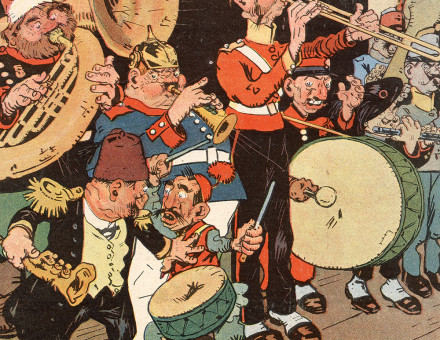 ‘The Balkans, a false note in the European concert’, German cartoon from Der Wahre Jacob, 12 October 1909.