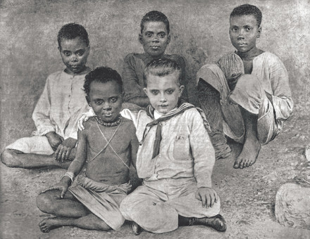 ‘Little Jack’: Jack Hore and his playmates in East Africa, from The Graphic, 1890. The Print Collector/Heritage Images via Getty Images