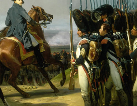 Napoleon reviewing the Guard during the Battle of Jena, October 14, 1806