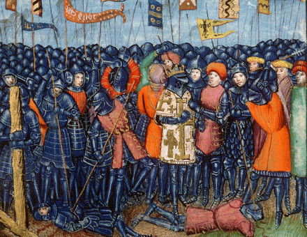 The Battle of Hattin, from a 15th-century manuscript.