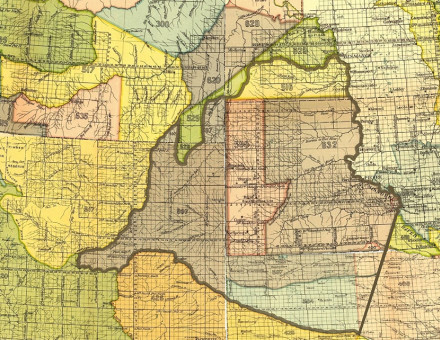 Map of the 1851 Fort Laramie territories
