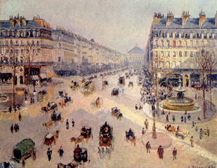 The Avenue de l'Opera, one of the new boulevards created by Napoleon III and Haussmann.