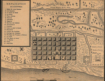 Map of New Orleans, 1728.