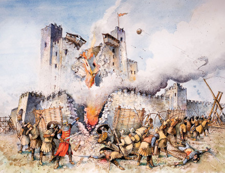 Rochester 1215, illustration by John Cann. Courtesy of Medway Council