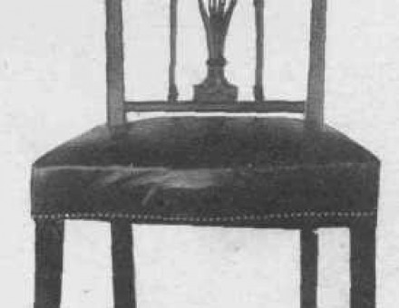 A Sheraton style chair with rectangular back