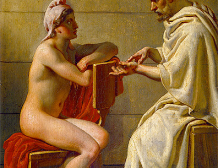 Socrates and Alcibiades, by Christoffer Wilhelm Eckersberg