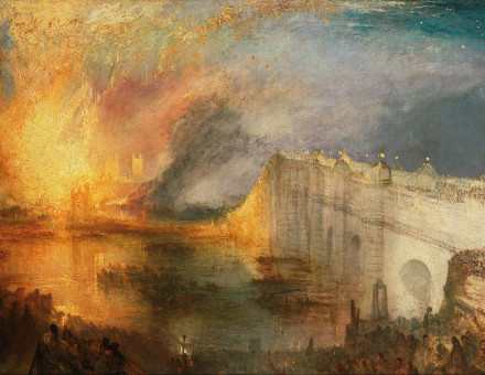 The Burning of the Houses of Lords and Commons, October 16th, 1834 by Joseph Mallord William Turner