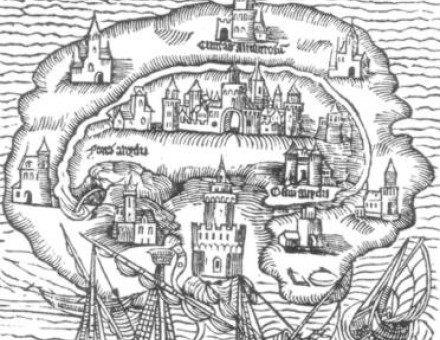Illustration for the 1516 first edition of Utopia.