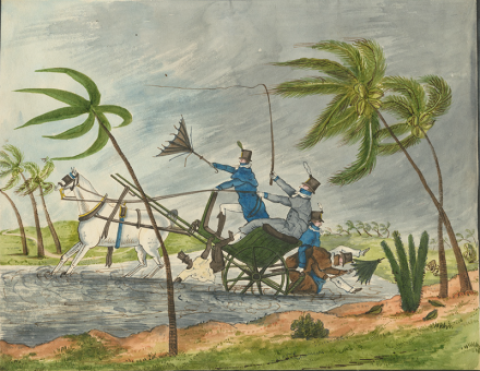 'Overtaken in a Hurricane in Jamaica, 1812', by Catherine Street (Brown University Library/World Digital Library).