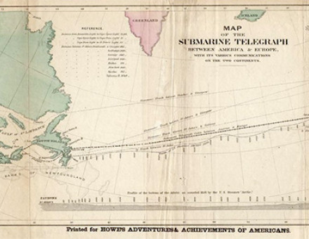 Map of the transatlantic cable