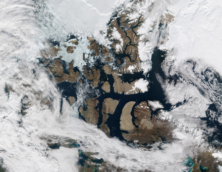 The Northwest Passage as it appeared on August 31, 2015. Courtesy NASA.
