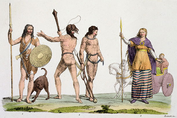 Ancient and Modern: tattooed Britons model contemporary fashions