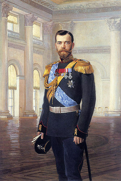 Nicholas II of Russia, circa 1900. Painting by Earnest Lipgart (1847-1932)