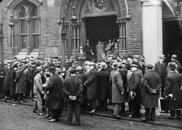 Unemployed men in Scotland, 1930