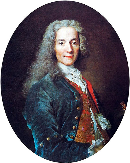 Portrait of Voltaire by Nicolas de Largillière