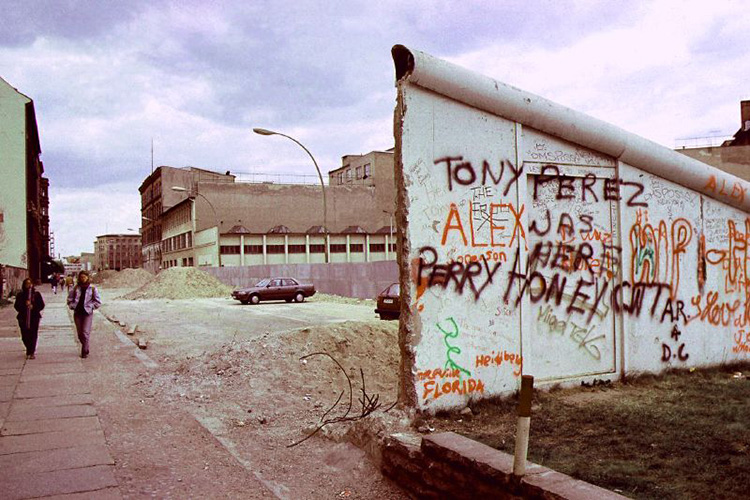 The Berlin Wall, 1990. 